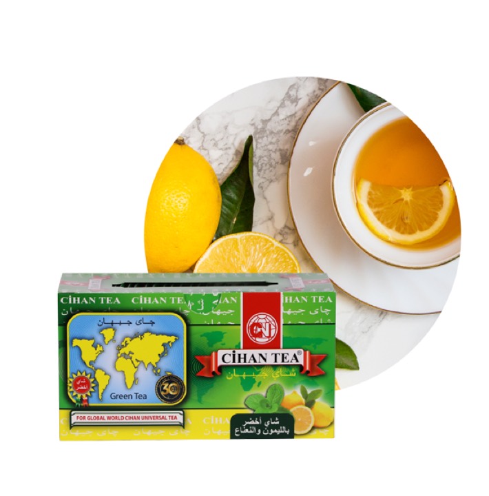 Cihan Green Tea with Lemon & Mint Teabag 900g