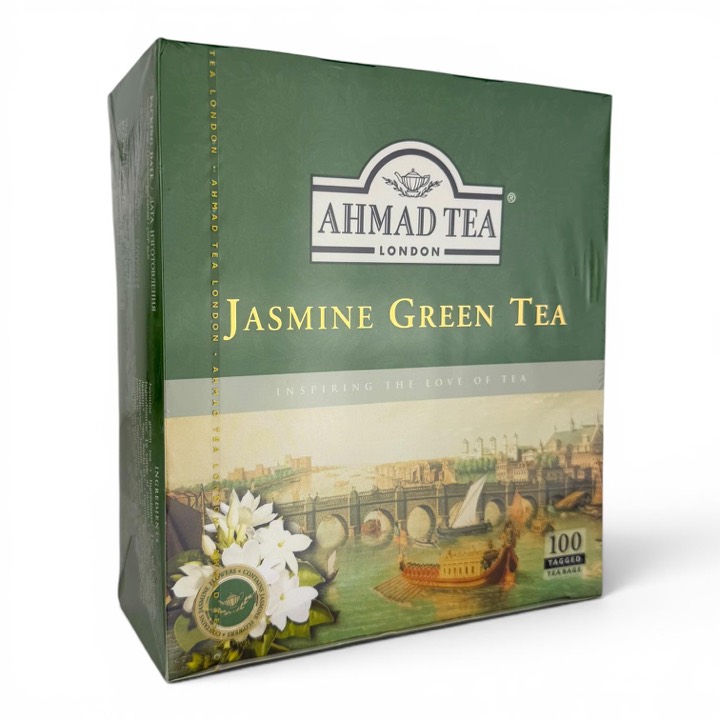 AHMAD JASMINE GREEN TEA 12X100X2G احمد شاي اخضر بالياسمين