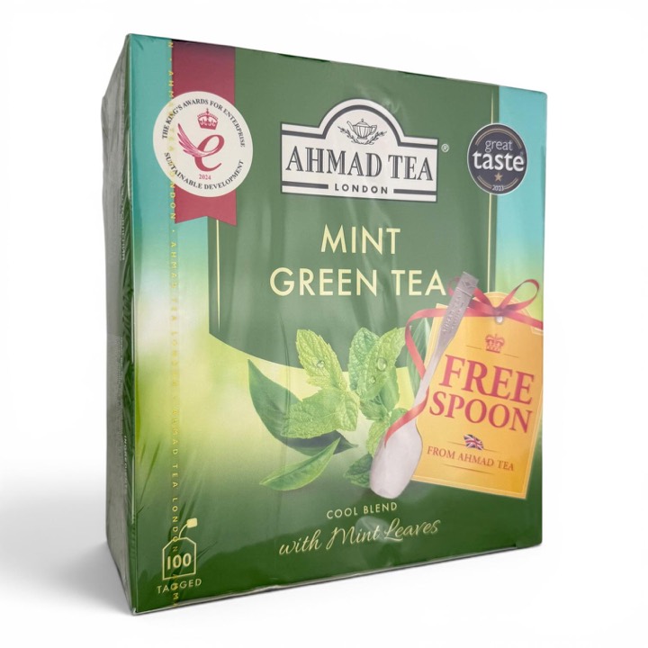 AHMAD MINT GREEN TEABAGS 12X100X2G احمد شاي اخضر بالنعناع