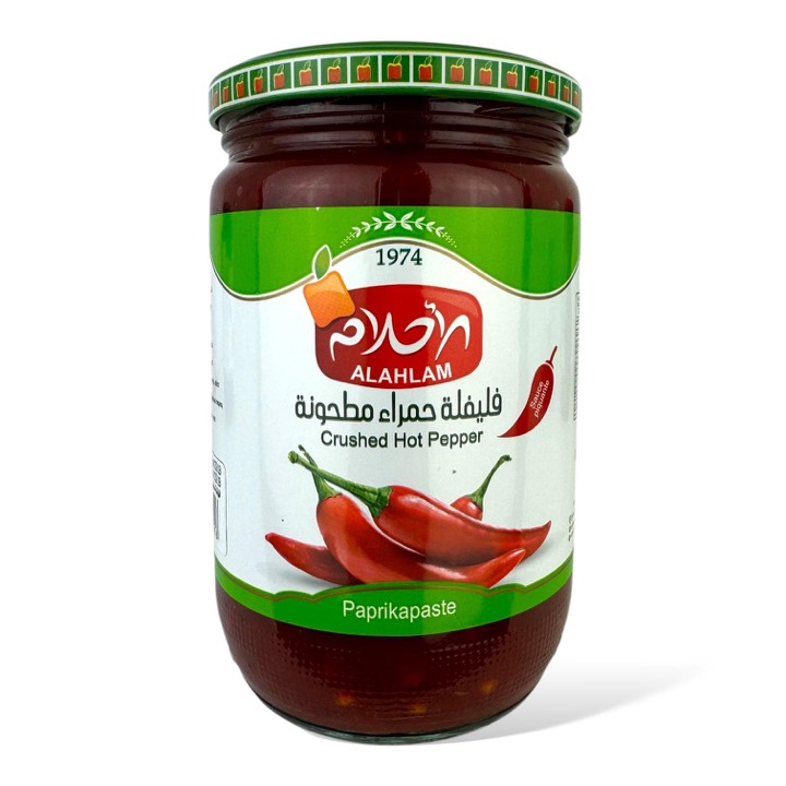 AL AHLAM CRUSHED PEPPERS HOT 12X600GR