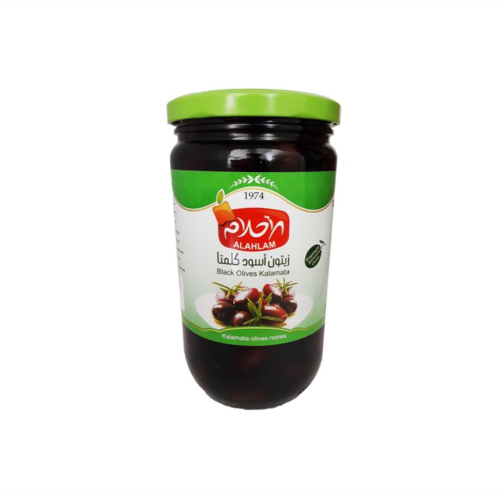 AL AHLAM BLACK OLIVES KALAMATA 12X450GR