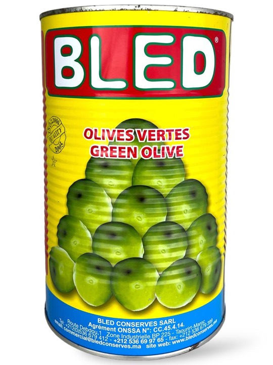 BILAD GREEN OLIVES WITH PIT 3X4,400GR