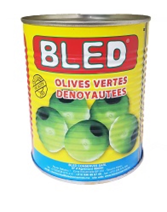 BILAD GREEN OLIVES WITHOUT PIT 12X850GR