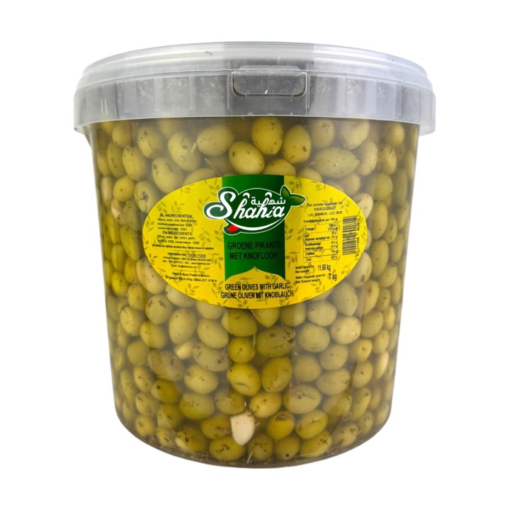 SHAHIA GREEN OLIVES WITH GARLIC 11.60KG