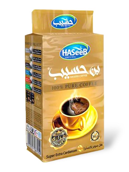 HASEEB COFFEE SUPER EXTRA CARDAMOM (GOLD) 25X200GR