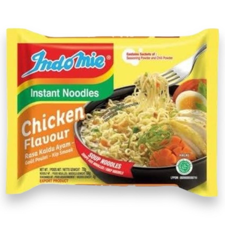 INDOMIE CHICKEN FLAVORED INSTANT NOODLES 40X70GR