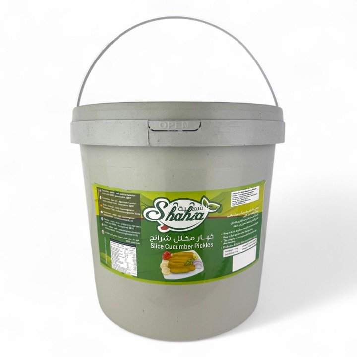 SHAHIA CUCUMBER PICKLES SLICES 10 KGمخلل شرائح