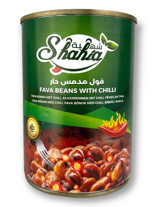 SHAHIA FAVA BEANS WITH CHILLI 24X400 GR