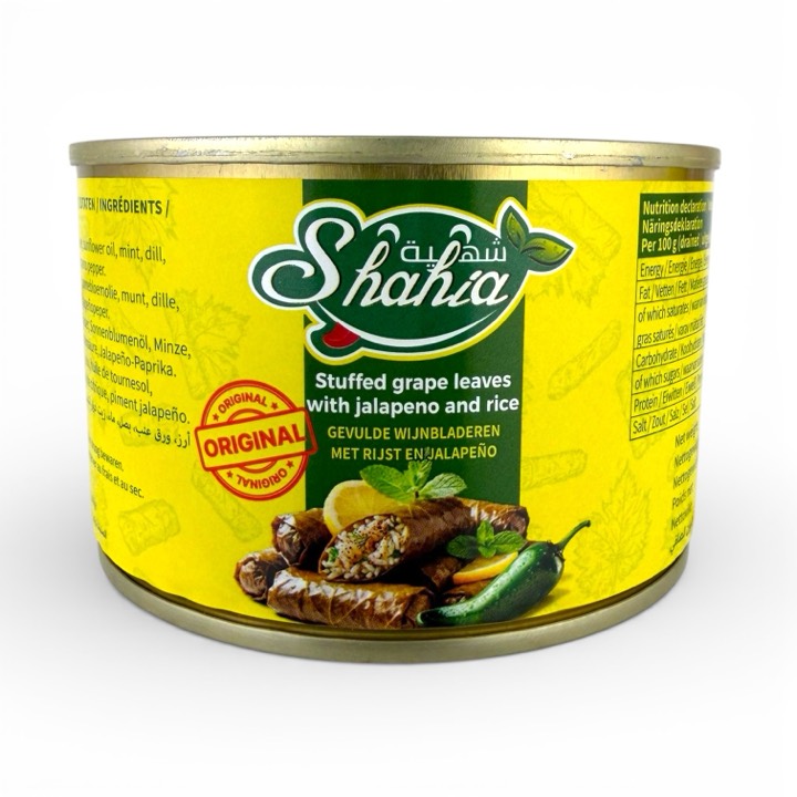 SHAHIA STUFFED GRAPE LEAVES JALAPENO 24X400G